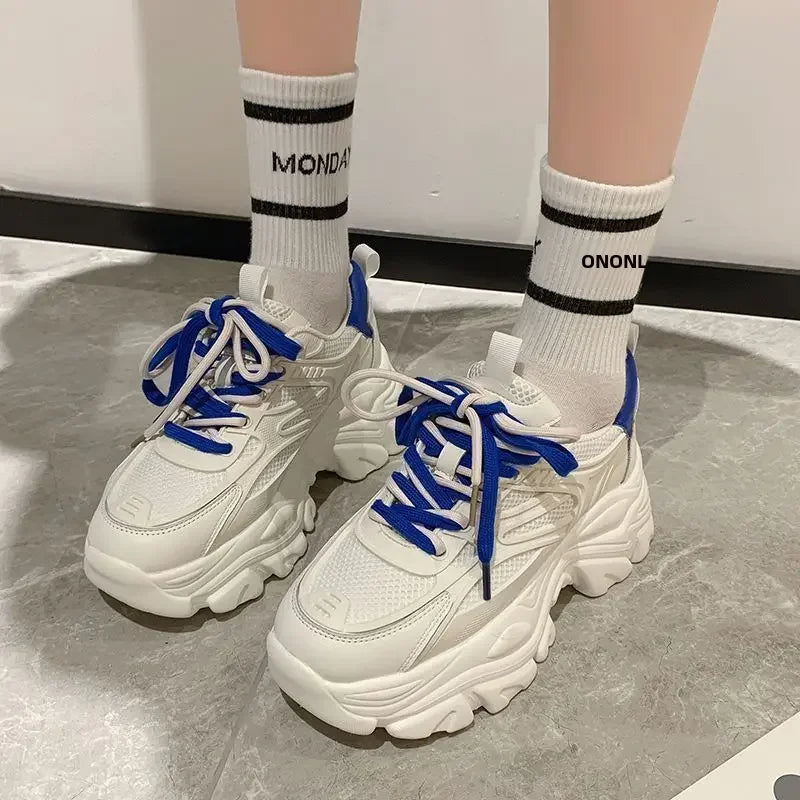 Women's Versatile Commuting Thick Base Shoes Casual Shoes New Spring Summer 2024 Style Mesh Lining For Women