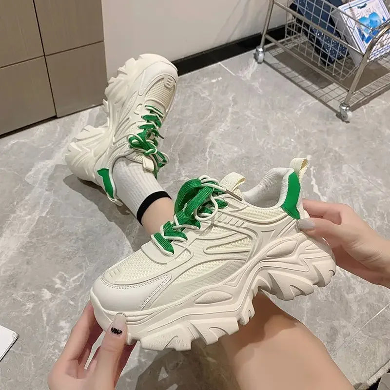 Women's Versatile Commuting Thick Base Shoes Casual Shoes New Spring Summer 2024 Style Mesh Lining For Women